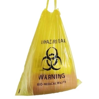 أكياس قمامة LDPE / HDPE Biohazard قابلة للتحلل الحيوي