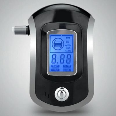 شاشة LCD تحليل سريع اختبار الكحول في التنفس مع قطعة الفم