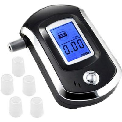 شاشة LCD تحليل سريع اختبار الكحول في التنفس مع قطعة الفم