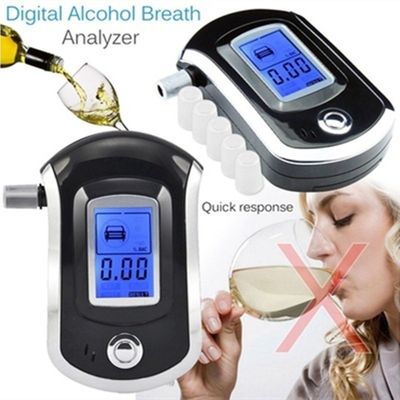 شاشة LCD تحليل سريع اختبار الكحول في التنفس مع قطعة الفم