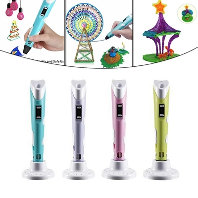 قلم طابعة 3D رسم ذكي صغير 5V 2A مع شاشة OLED