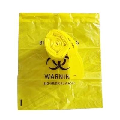 أكياس قمامة LDPE / HDPE Biohazard قابلة للتحلل الحيوي