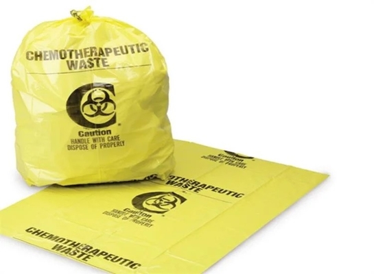 أكياس PE Biohazard قابلة للتعقيم بالبخار لنفايات المستشفيات